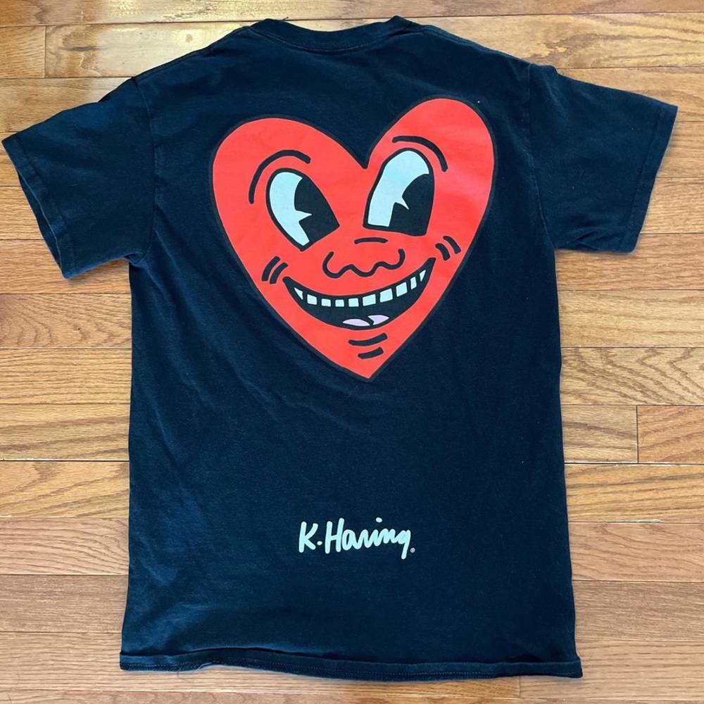 Kids Black and Red Heart Graphic T-Shirt